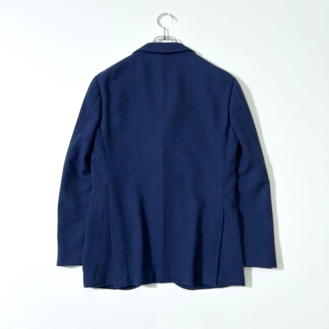 3178y美品 ストラスブルゴ メンズウールテーラードジャケット 紺 日本製