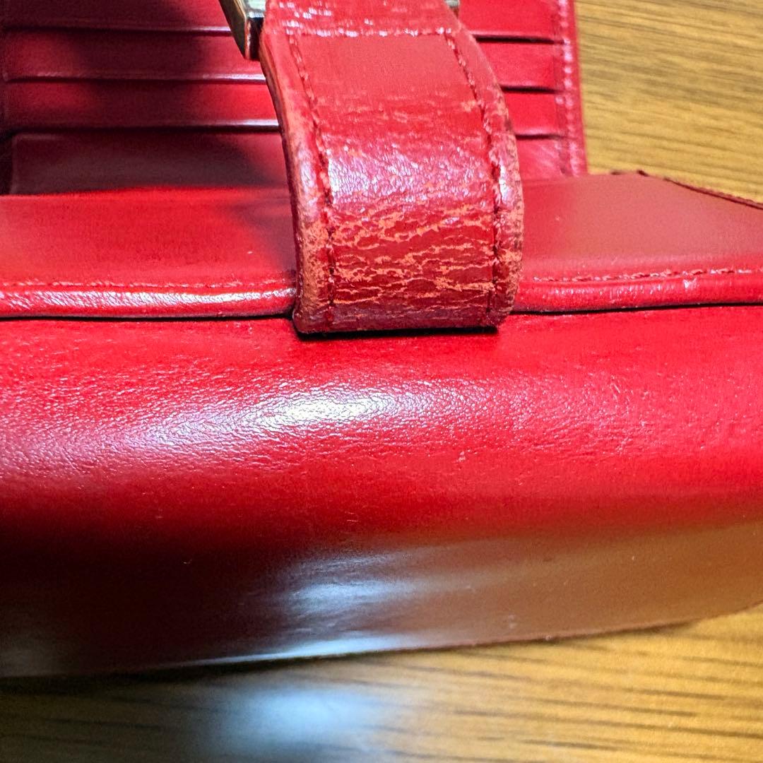 GUCCI 2つ折り財布　GG柄 赤　箱付き