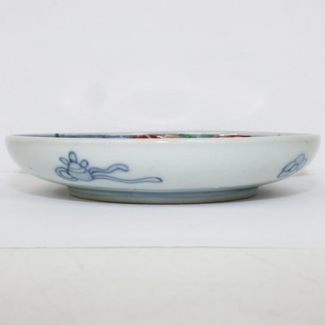 古伊万里　小皿　金襴手 染付　5客 　中皿