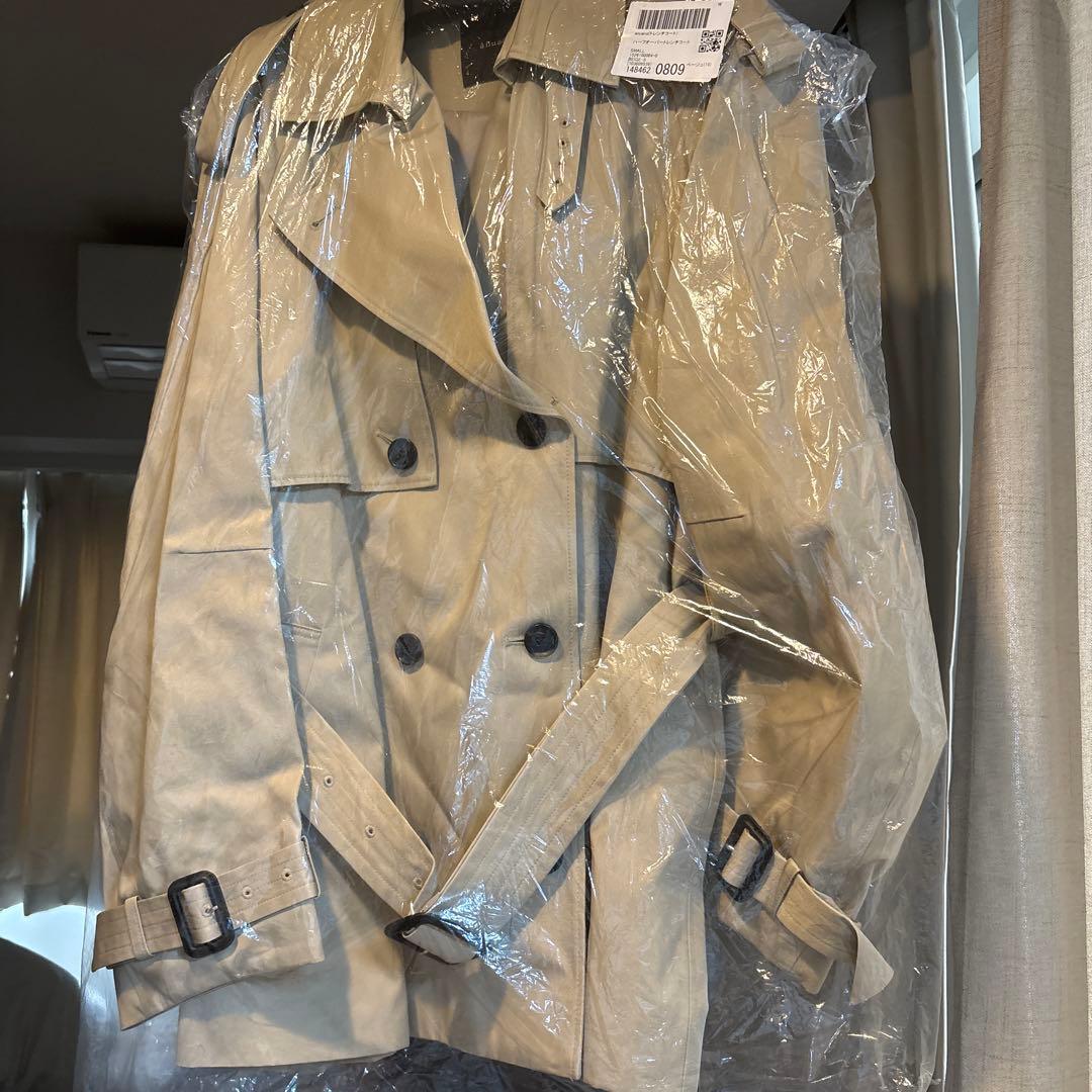 【新品】 anuans ハーフオーバートレンチコート　Sサイズ