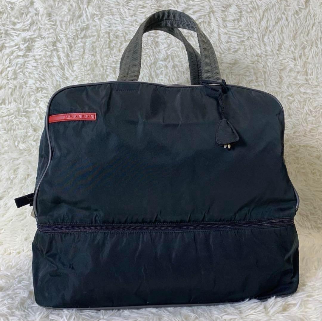 PRADA SPORTS ボストンバッグ ナイロン 南京錠カデナ Gカード付き