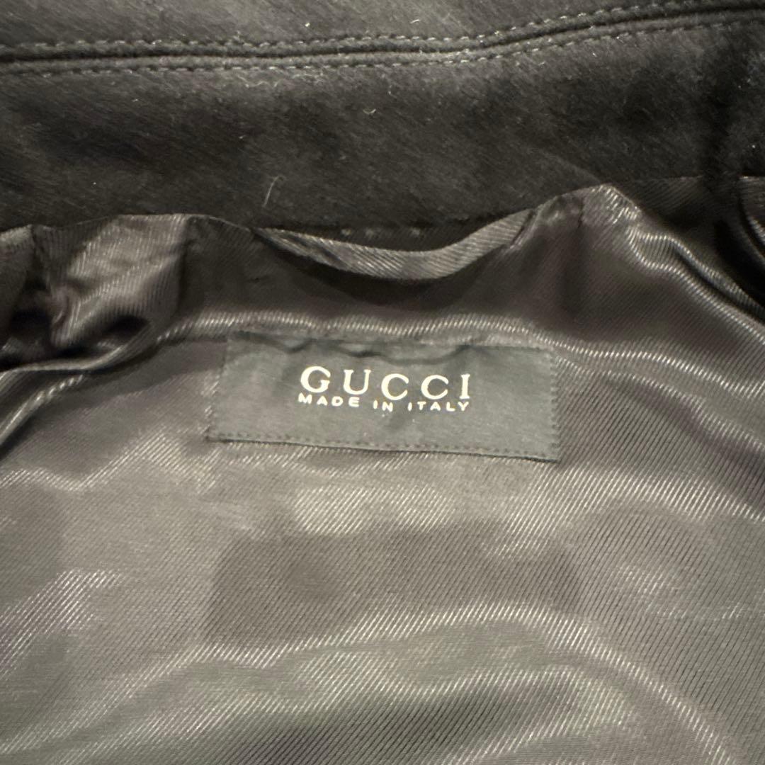GUCCI ブラック ダッフルコート フード付き