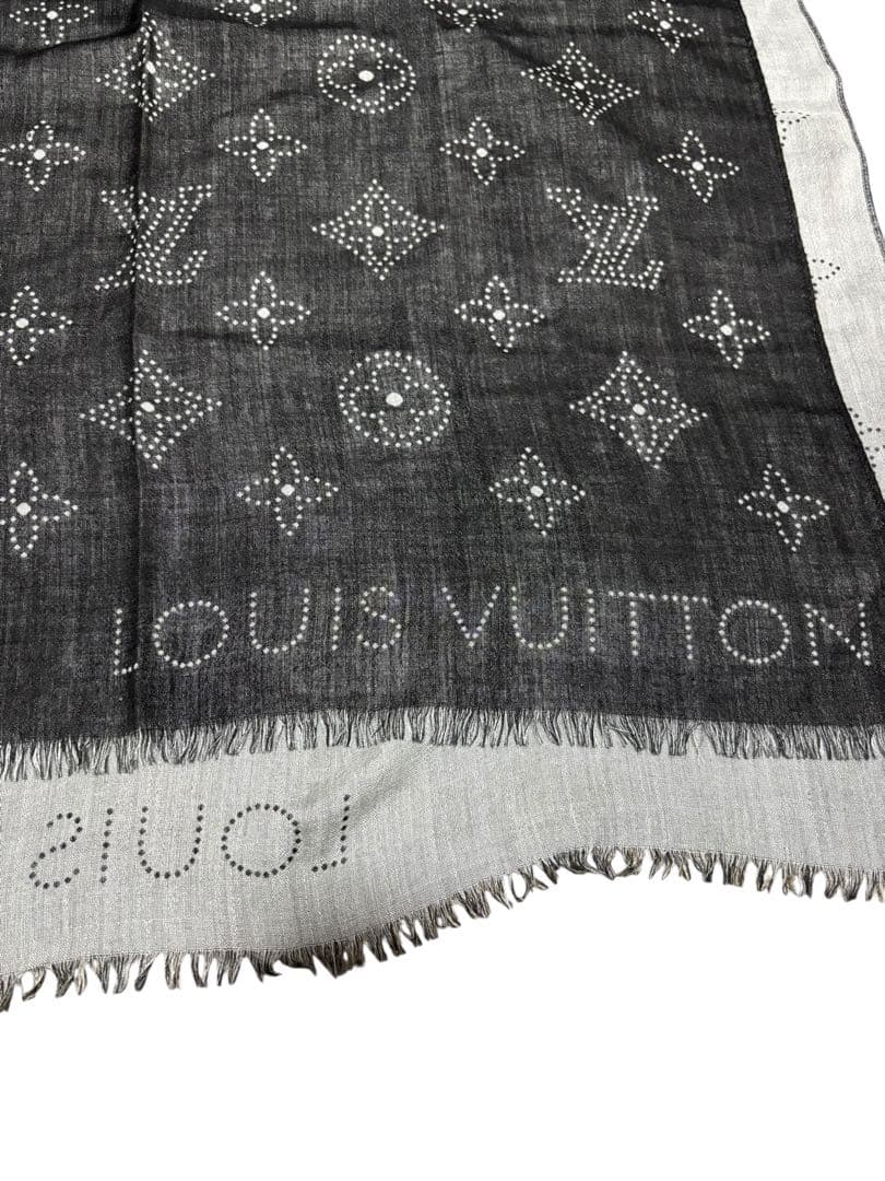 LOUIS VUITTON モノグラム 大判ストール カシミヤ シルク