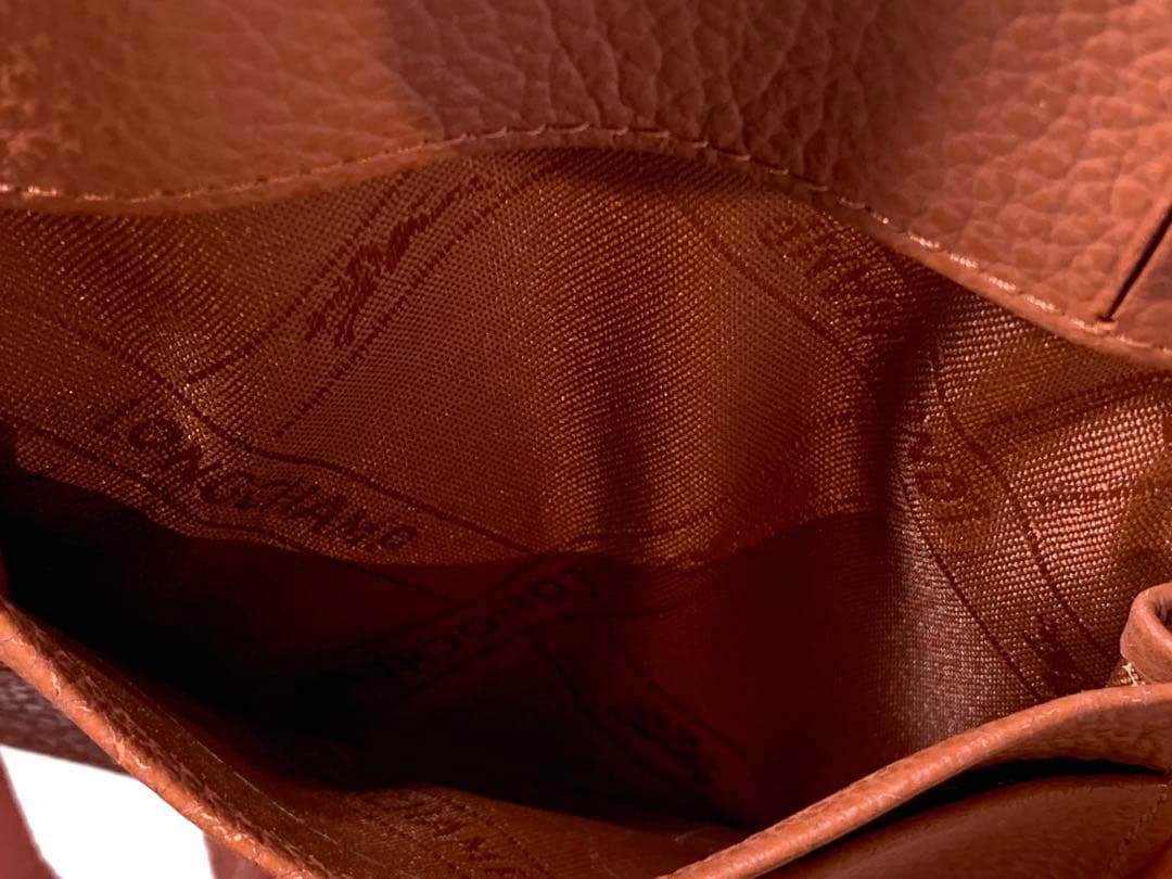 【新品未使用】LONGCHAMP ブラウン 黄土色系　名刺入れ　カードケース