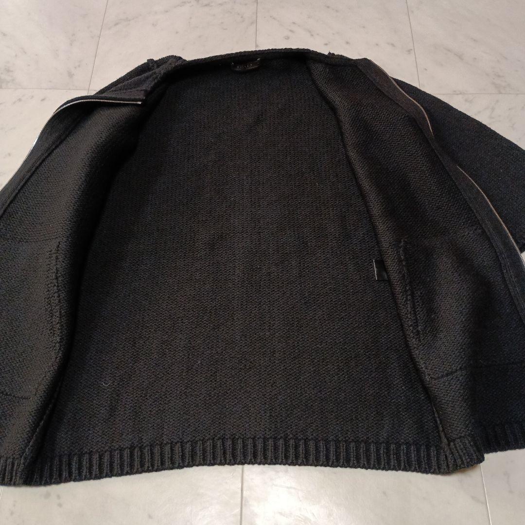 FOXEY フォクシー ジップアップ ニットジャケット 40 ノーカラー 日本製