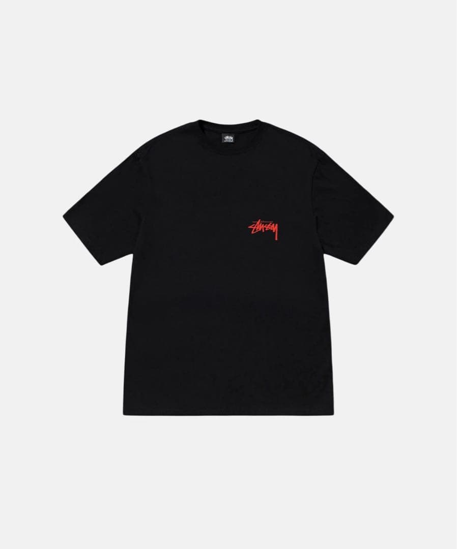 【新品】【STUSSY】バックプリント Tシャツ 黒 Mサイズ メンズ