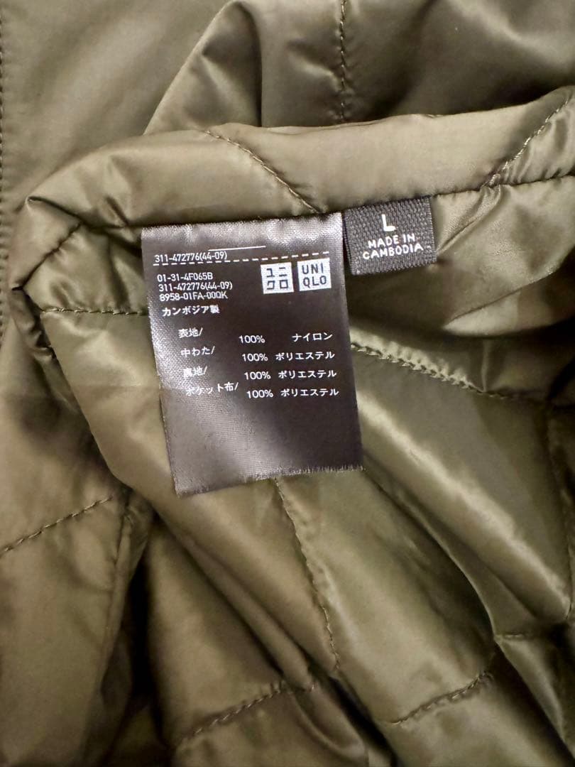 UNIQLO Cフーテッドコート 美品 Lサイズ
