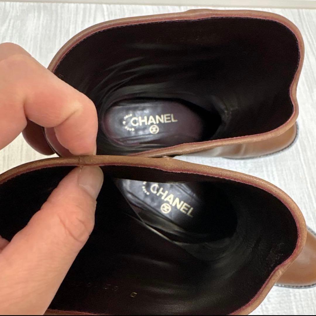 ティアラ CHANEL ブラウン ウエスタンブーツ
