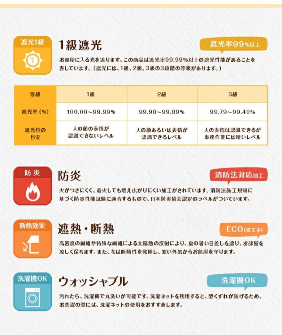 防炎　日本製　遮光カーテン＆レースカーテン　各2枚