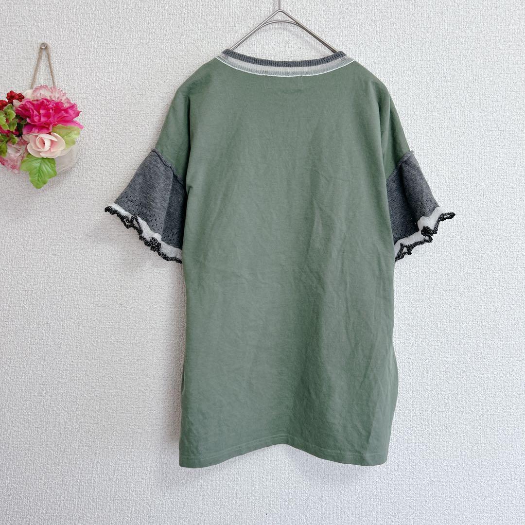 a5757 ヒステリックグラマー　人気　Tシャツ　袖ニット　カジュアル　古着　F