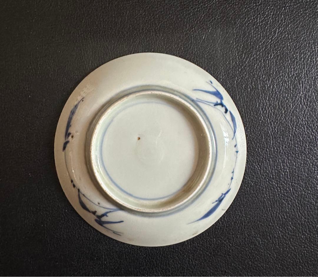 中国美術　骨董　清時代　人物絵付け 小皿