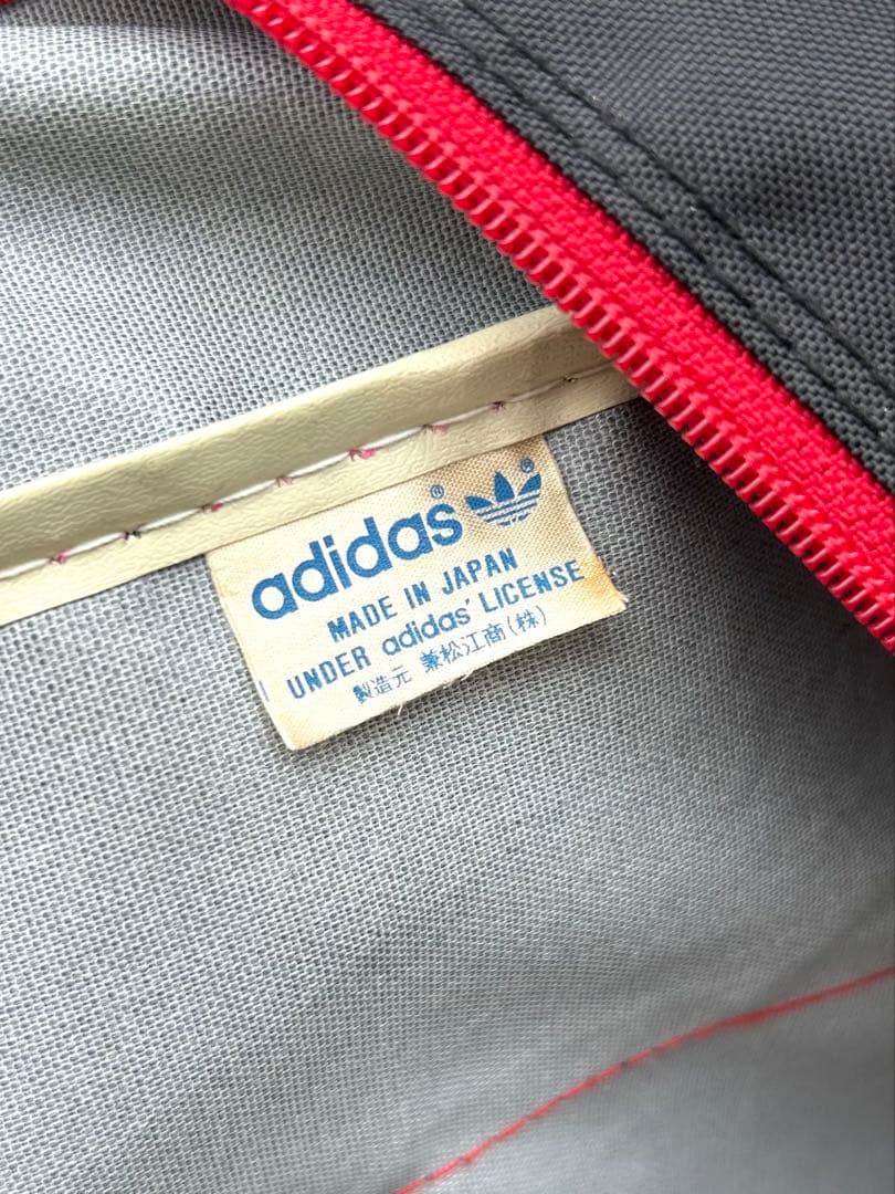 80s Redオールドadidas トレフォイル ボストンバッグ 日本製