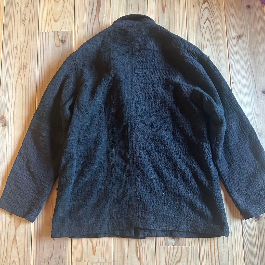 刺し子カバーオール 黒染め