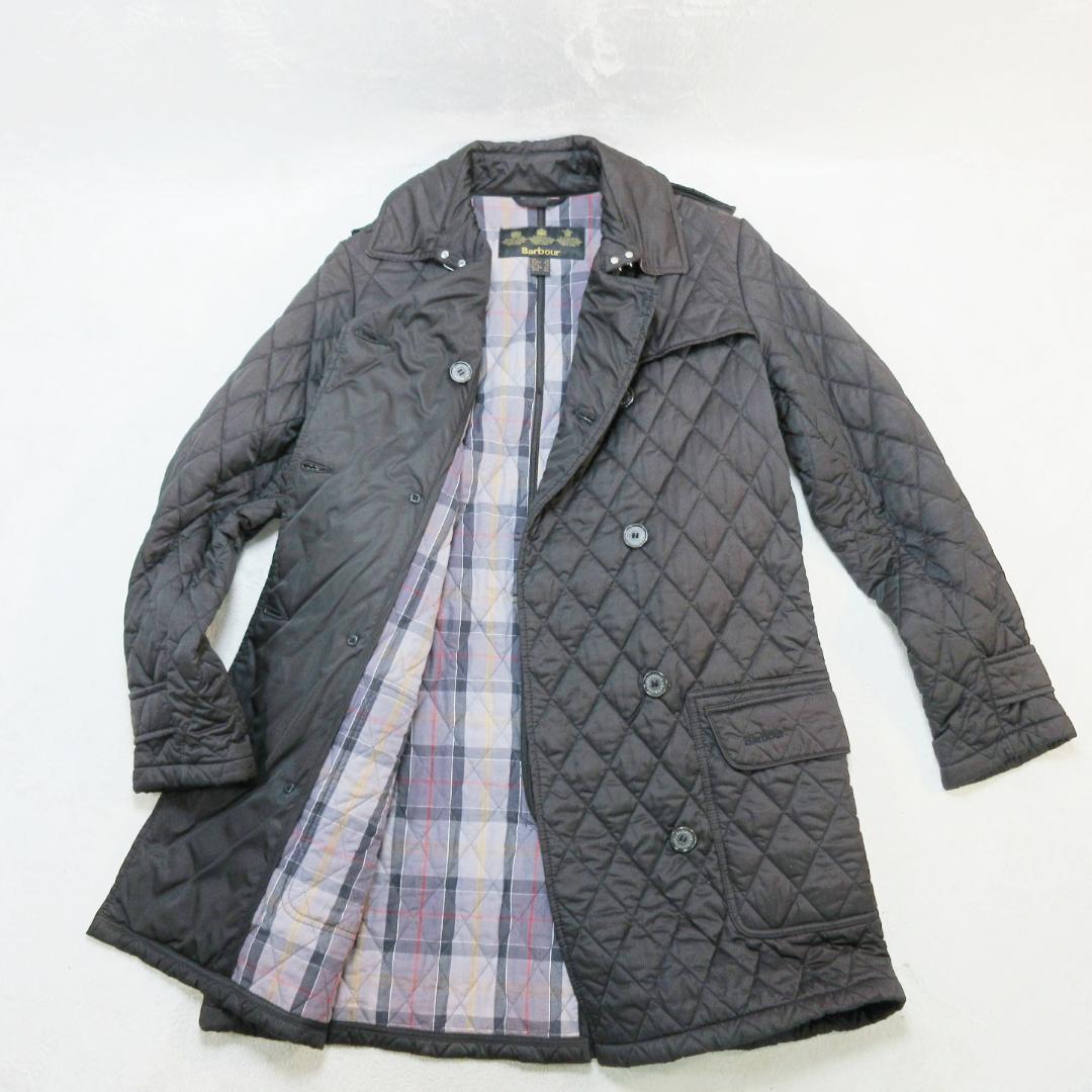 ✨美品✨Barbour バブアー キルティング トレンチコート 40 裏チェック