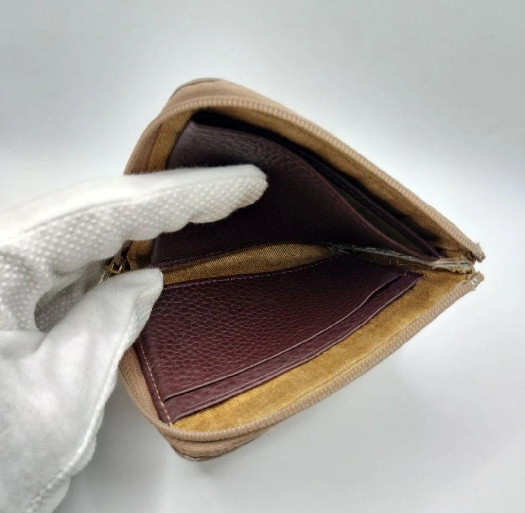【美品】atao ミニ財布 アタオ L字 ファスナー