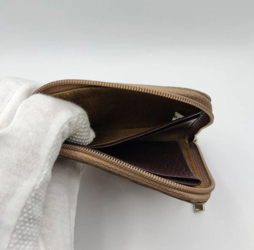【美品】atao ミニ財布 アタオ L字 ファスナー