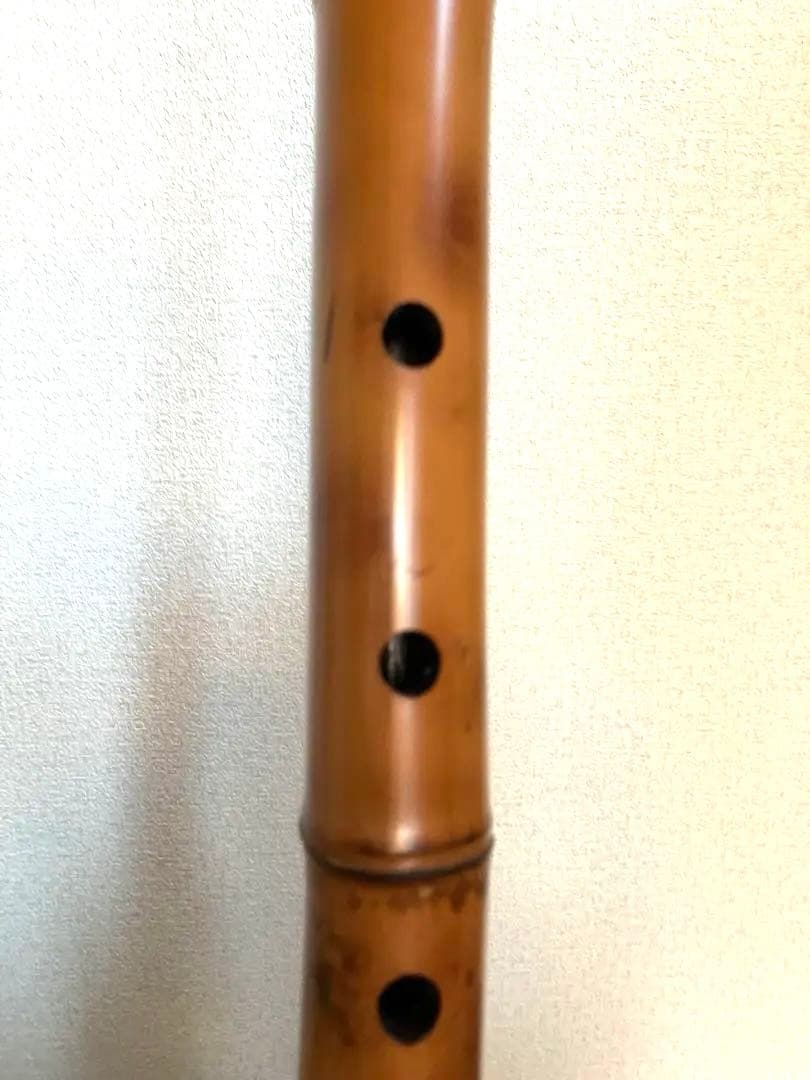 尺八本体 竹製 専用袋付き　全長56cm