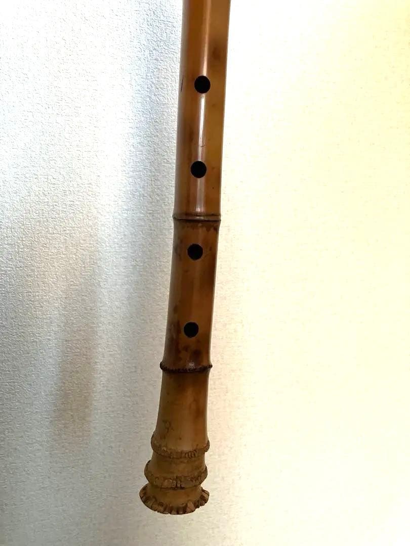 尺八本体 竹製 専用袋付き　全長56cm
