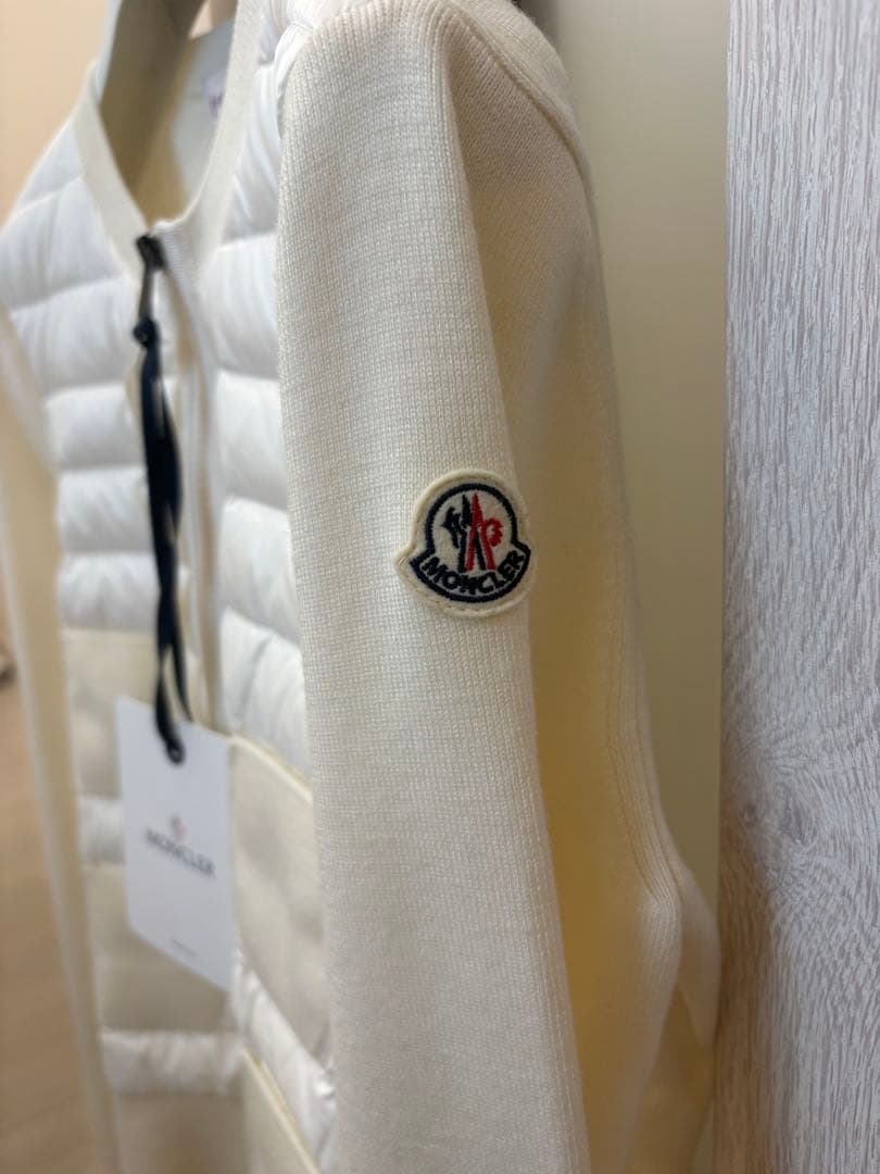 MONCLER ホワイトダウンニットカーディガンXS 新品未使用