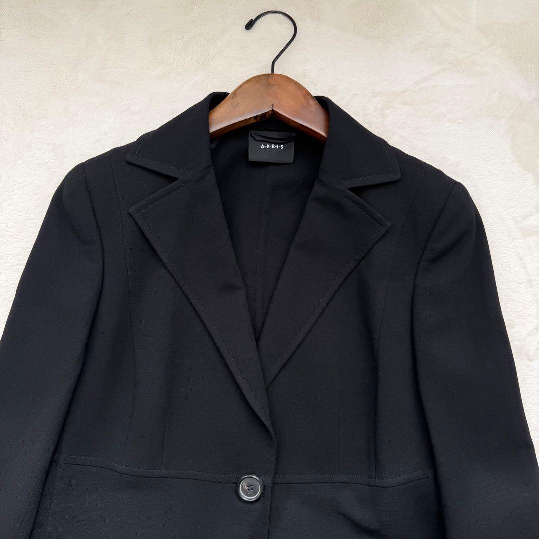 AKRIS アクリス ブラック フォーマル ジャケット 美シルエット 黒
