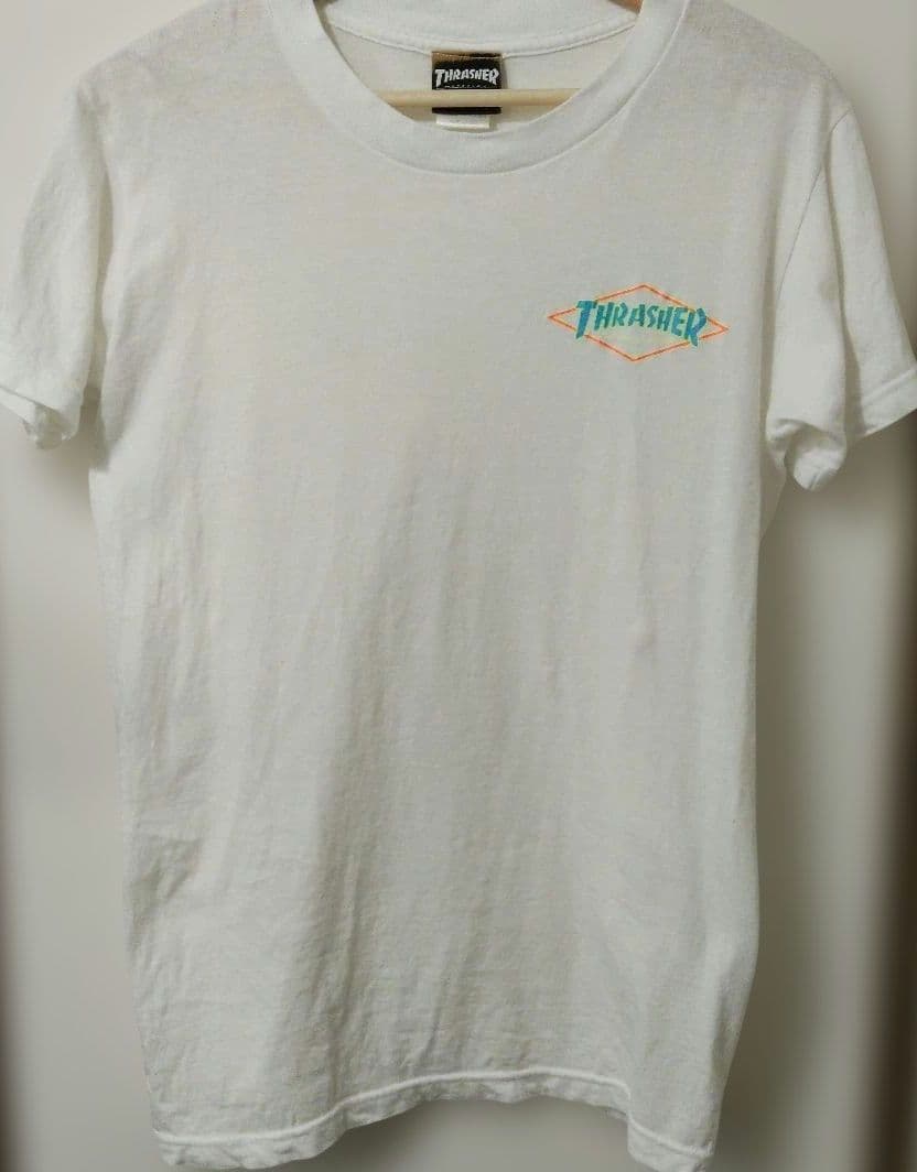 スラッシャー　アメリカ製 THRASHER ネオン バックロゴ 80s