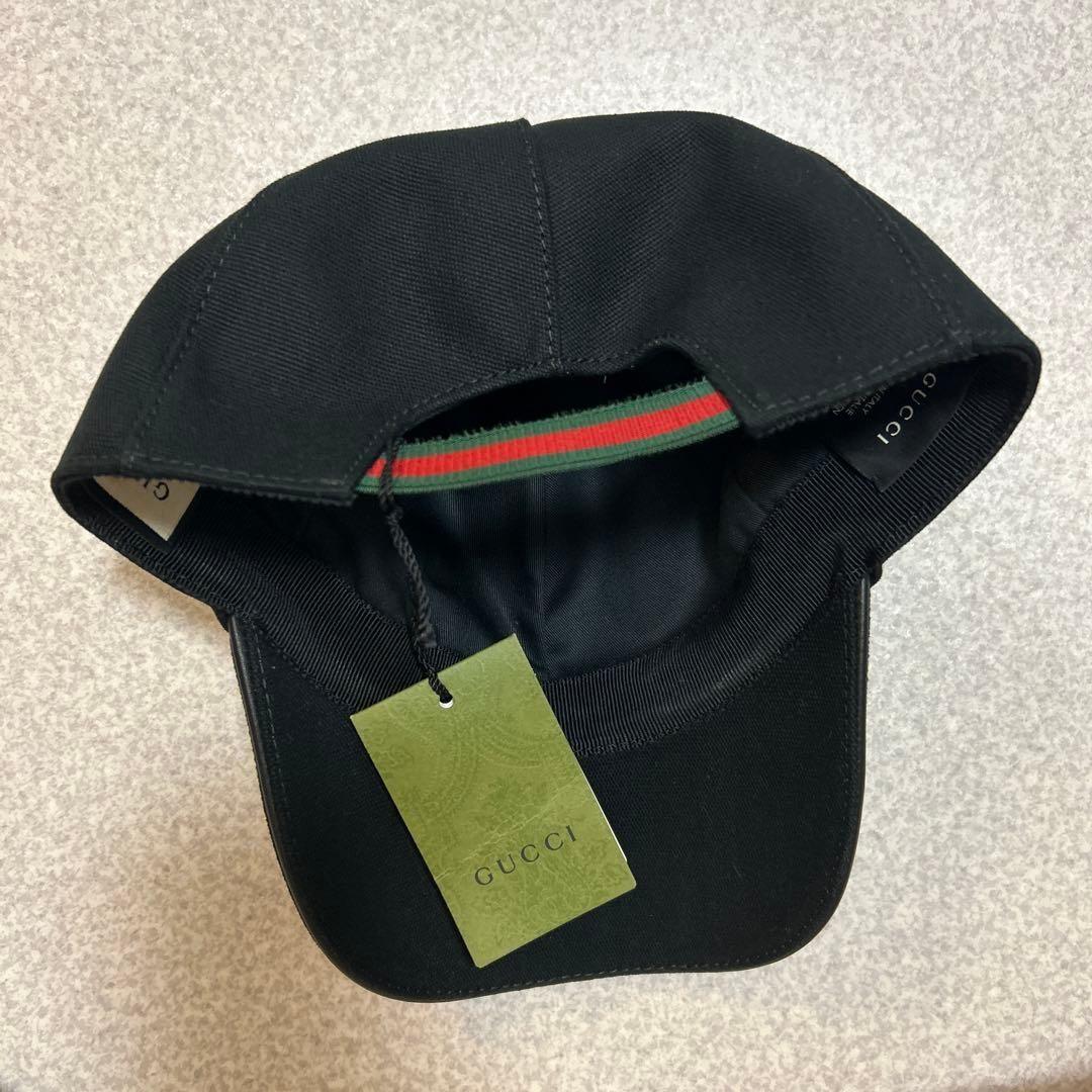 美品　正規品　GUCCI 黒 ベースボールキャップ　XL