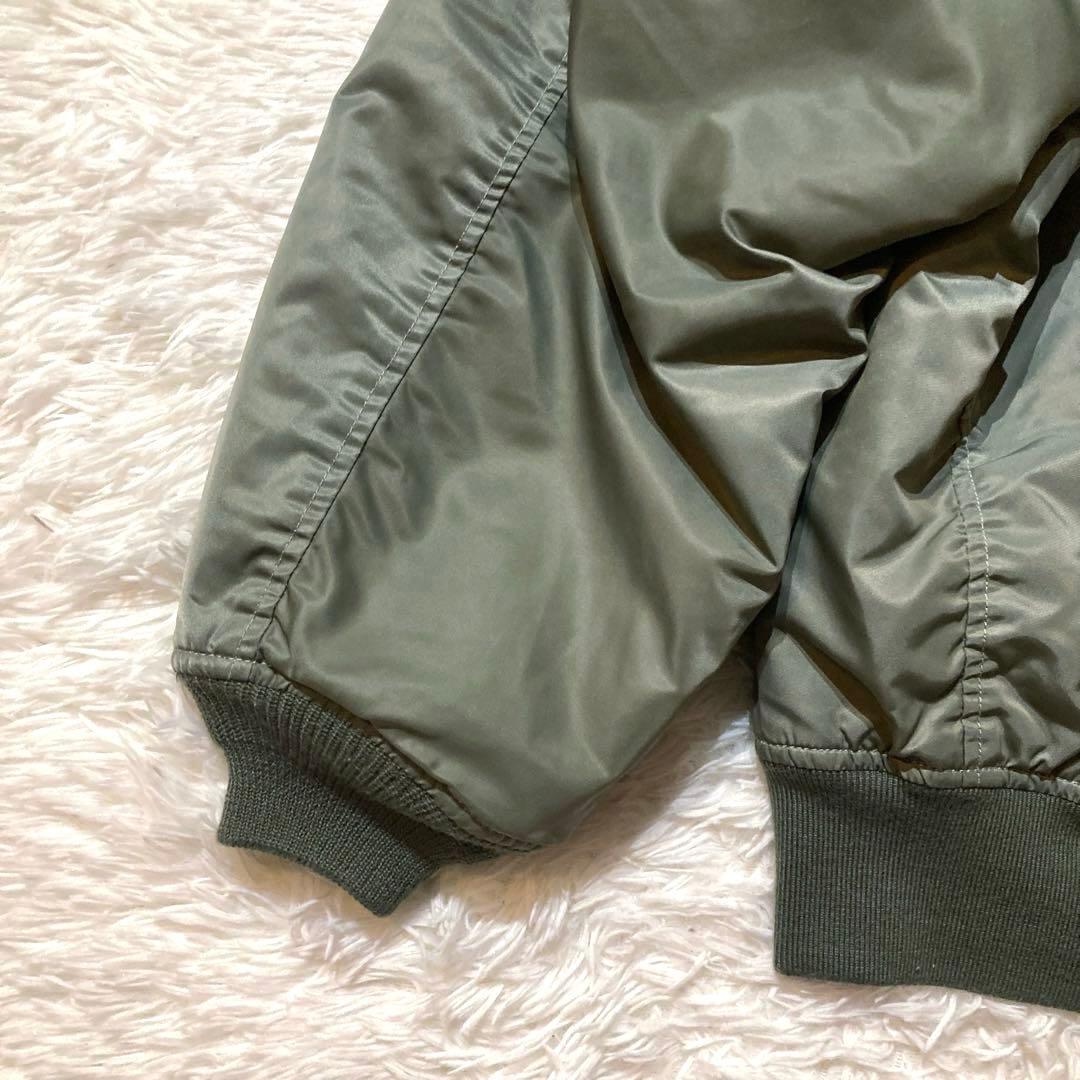 【良品】BEAMS MA-1 XLサイズ リラックスフィット オリーブグリーン