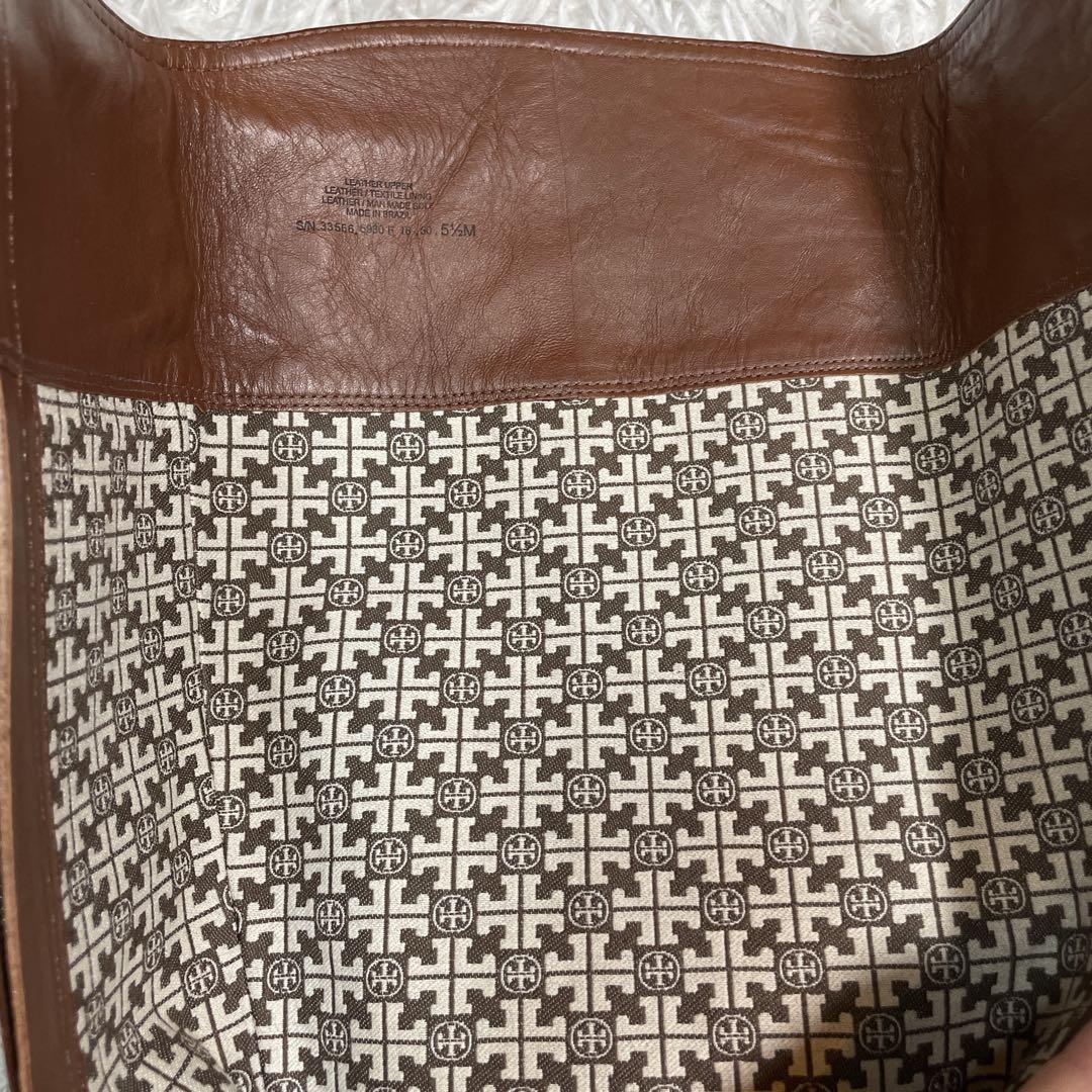 美品　トリーバーチ　ロングブーツ　シボ革　ブラウン　茶色　22.5cm