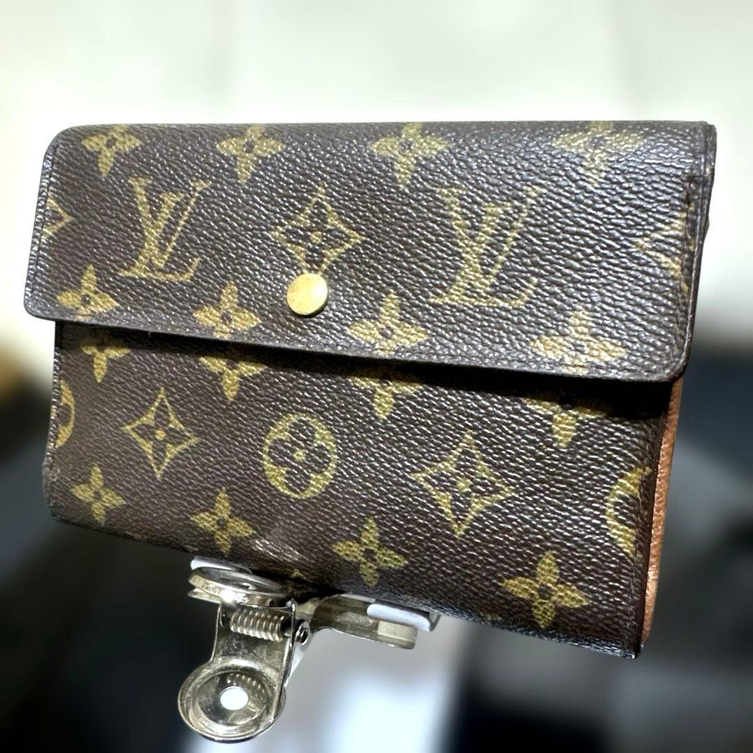 ⑥☆良品/Ⓜ️サイズ♪ポルトトレゾールエテュイパピエ ☆三つ折り財布