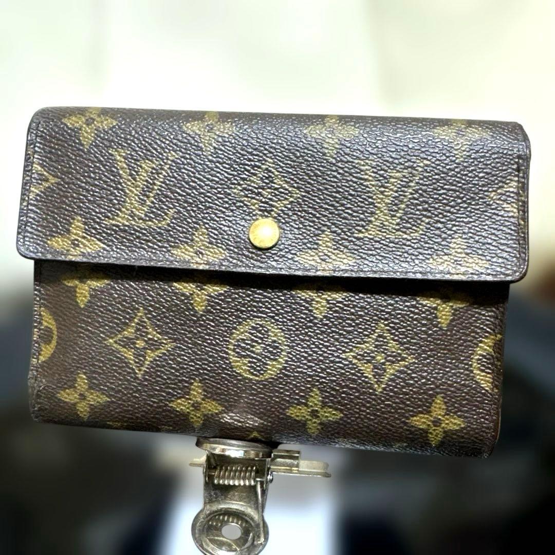 ⑥☆良品/Ⓜ️サイズ♪ポルトトレゾールエテュイパピエ ☆三つ折り財布