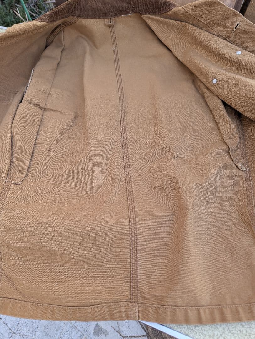Carhartt　カバーオール希少裏地無しビンテージ　美品　sizeL