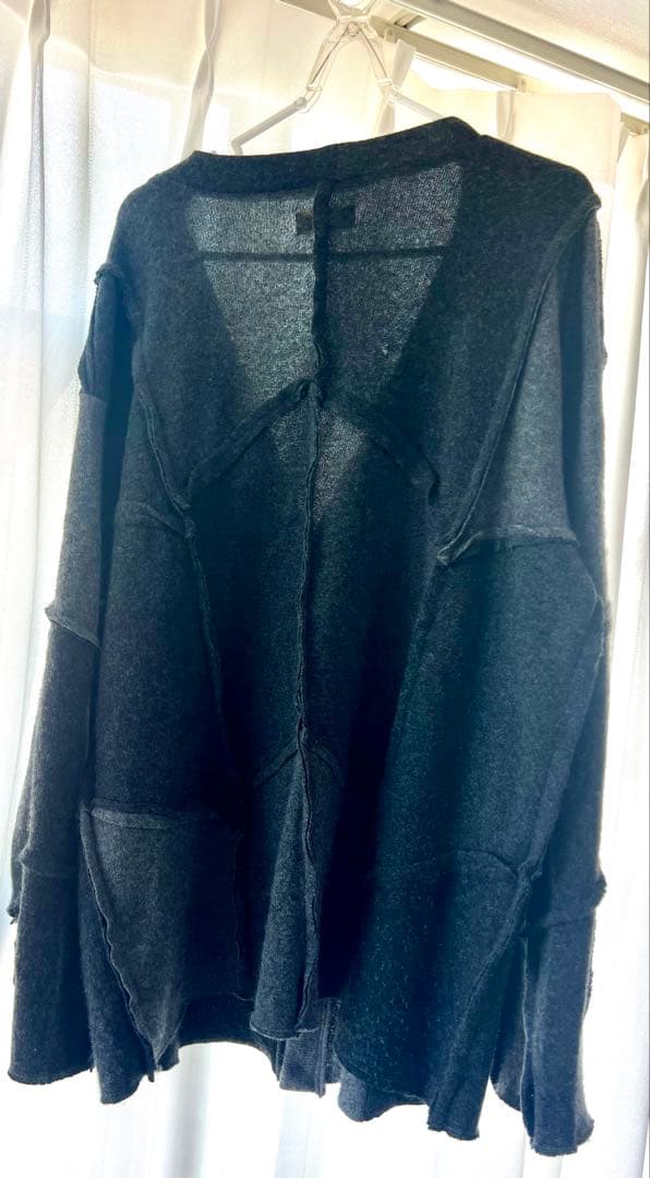 【美品】MALION vintage カシミアパッチワークカーディガン