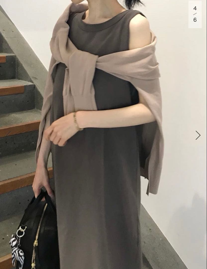 24SS【美品】スピックアンドスパン シルキーヤーンオーバーサイズカーディガン