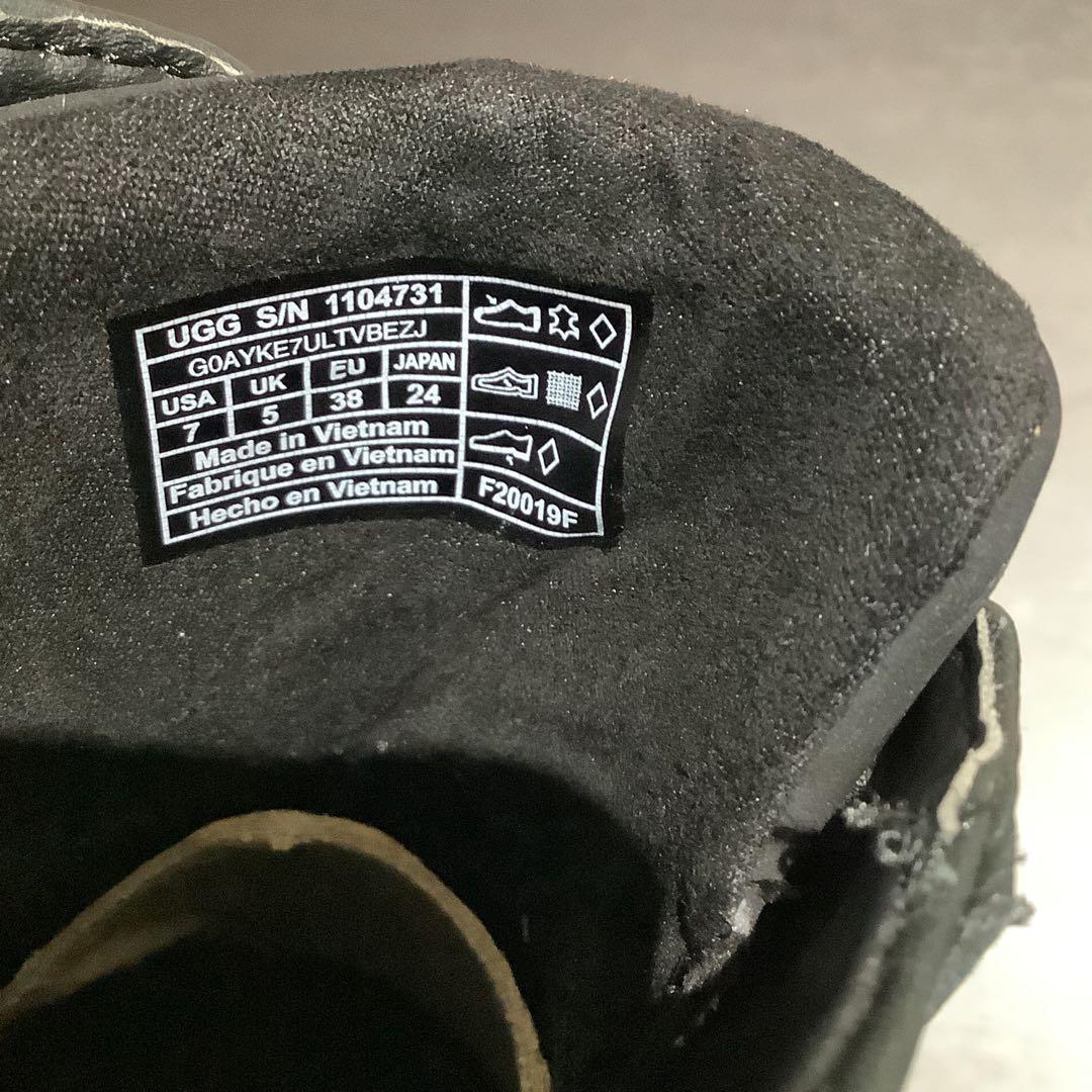 UGG アグ NOE レースアップブーツ ショートブーツ 黒 24cm