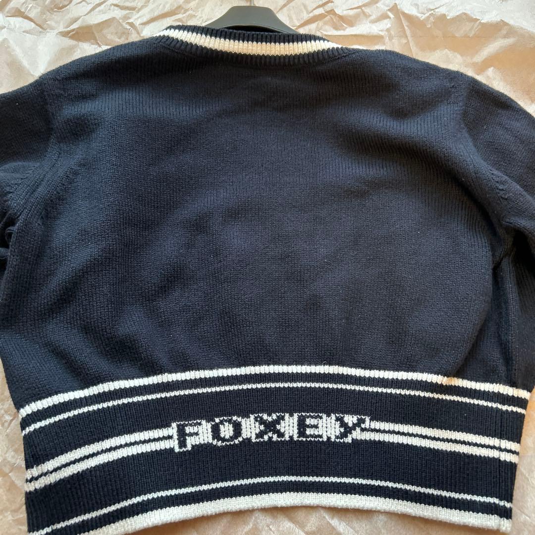 FOXEY NEW YORK カーディガン ネイビー 40