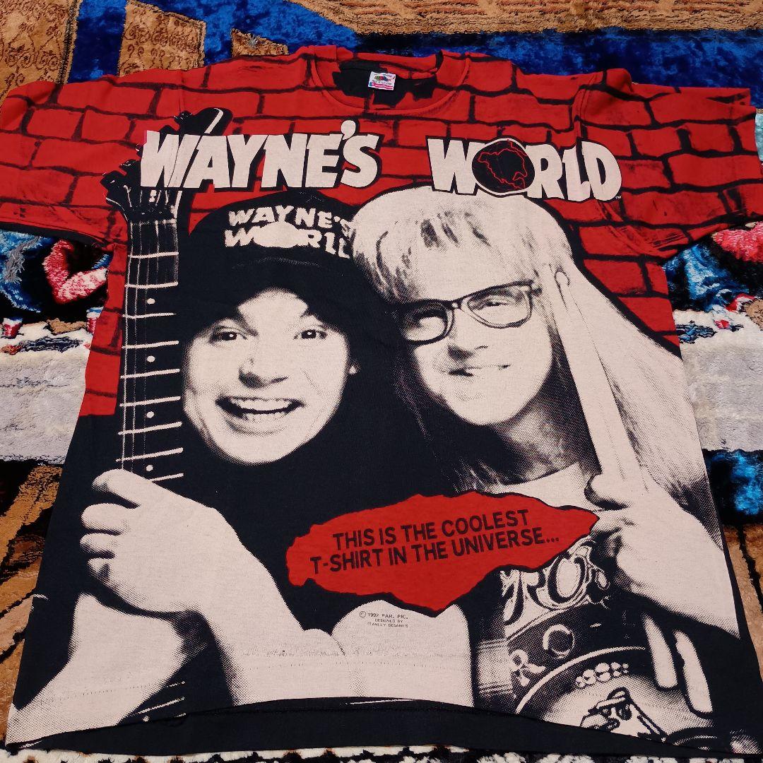 トップス 90'S WAYNE'S WORLD ALL OVER PRINT