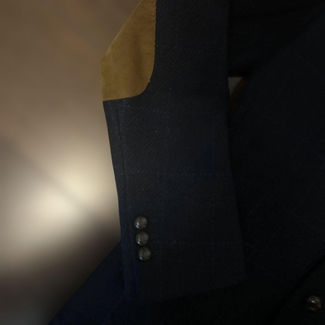 Harris Tweed テーラードジャケット ダークネイビー