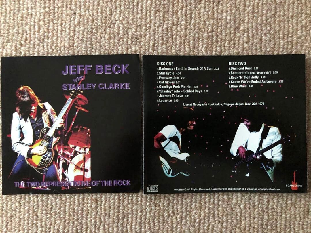 JEFF BECK STANLEY CLARKE 5CD 来日パンフレット
