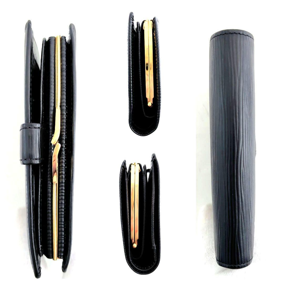 【美品】ルイヴィトン エピ ポルトモネ ヴィエノワ がま口財布 ブラック