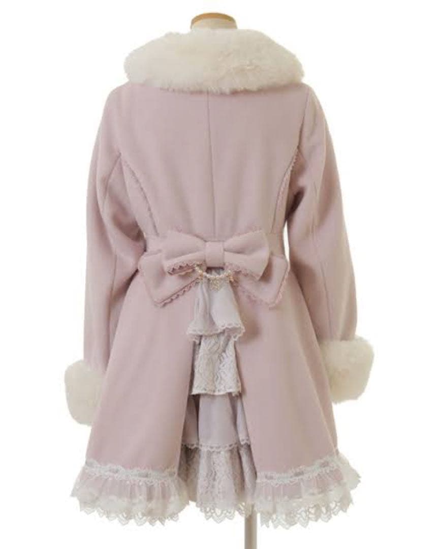 LIZLISAバックティアードリボンコート ピンク