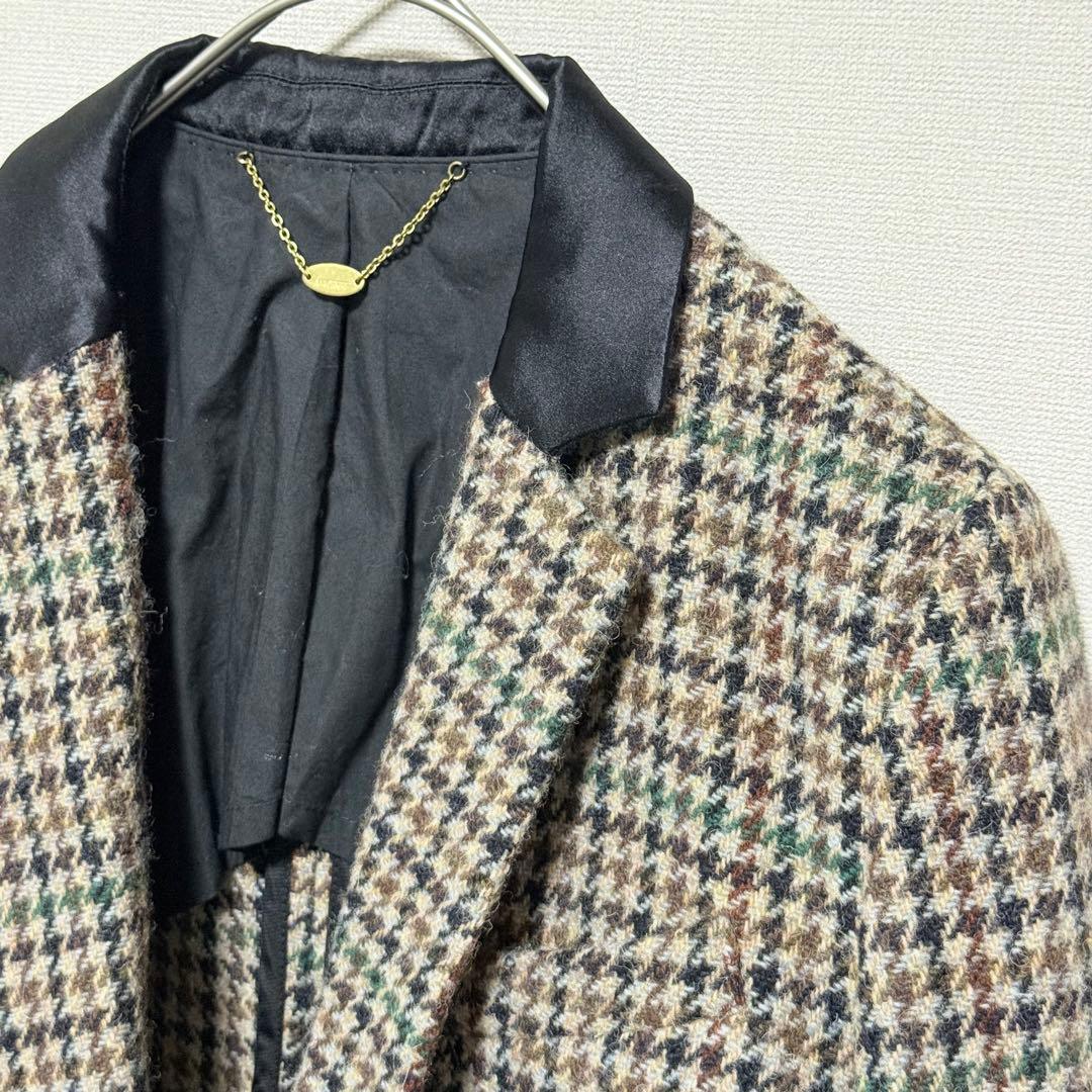 美品 MACPHEE ハリスツイード テーラードジャケット 千鳥格子 38