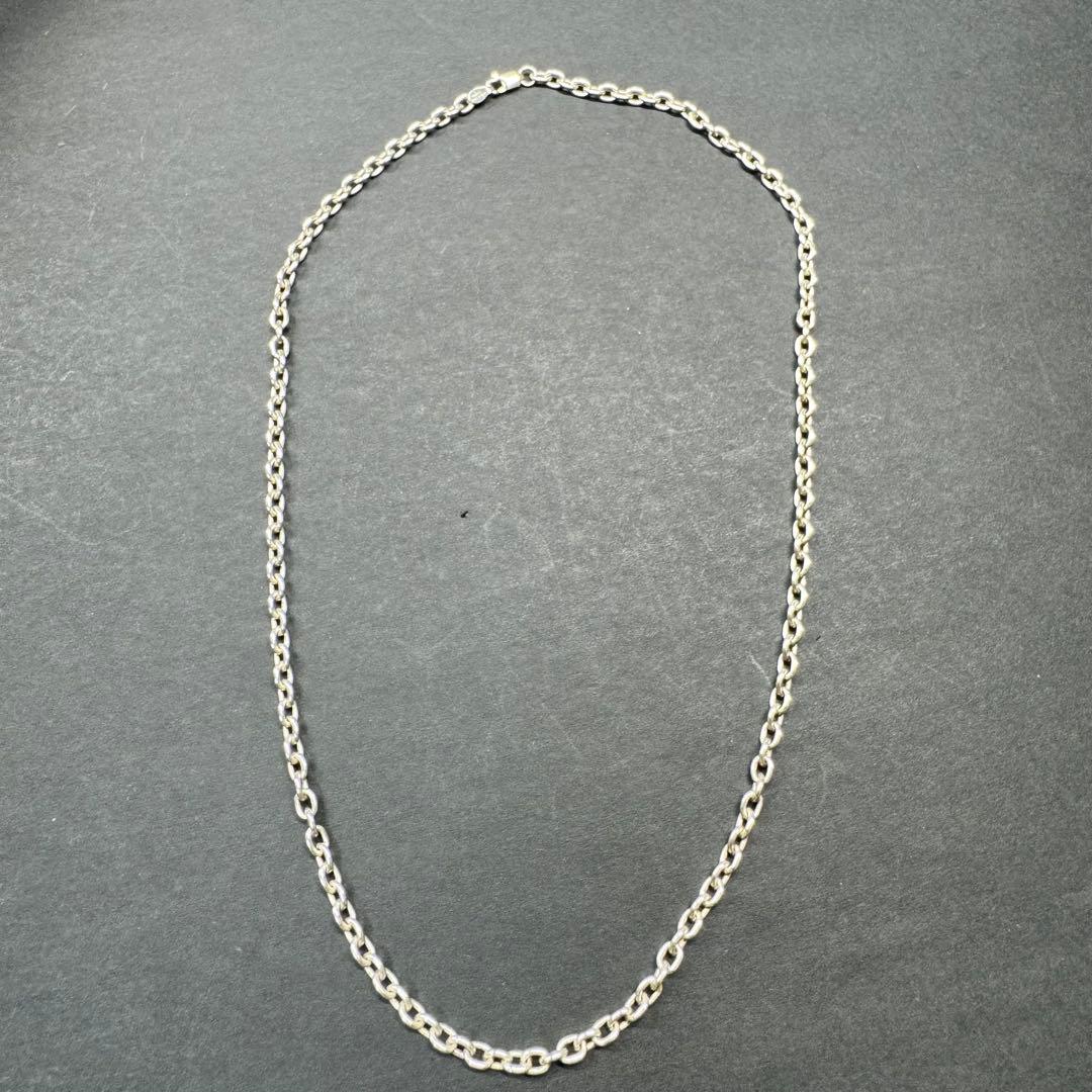 【44㎝ 12g silver925】ヴィンテージ 小豆チェーン ネックレス