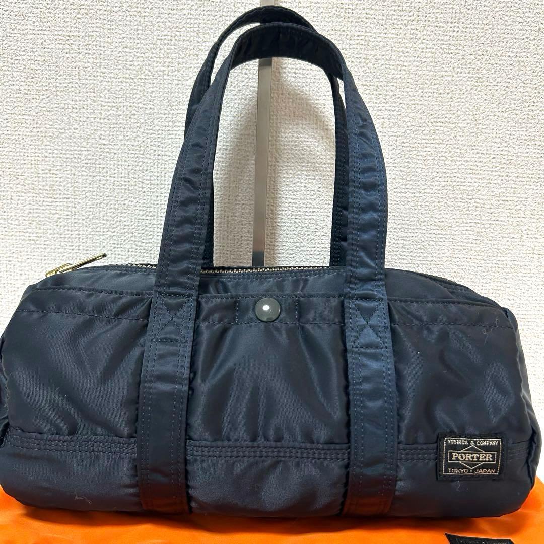 【現行品✨未使用級/タンカー】ポーター　ドラムバッグ　アイアンブルー　S 希少色