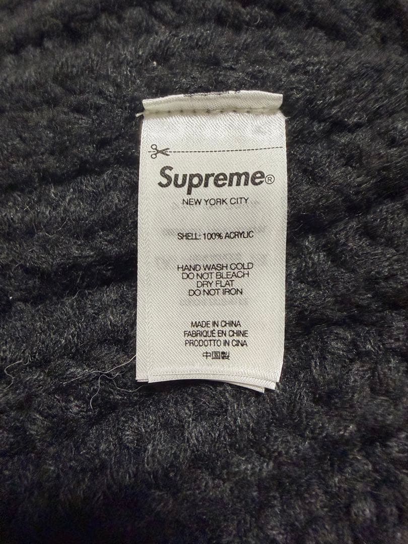 Supreme ブラック ニットビーニー