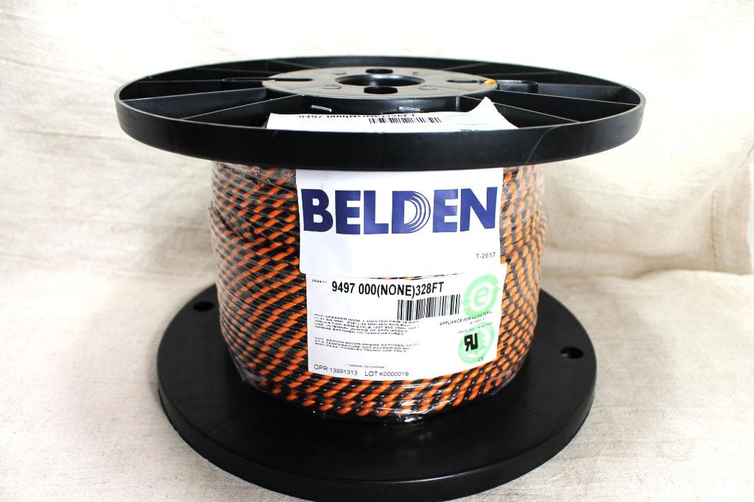 BELDENベルデン 9497 3ｍ2本　新品ナカミチ金プラグ付！