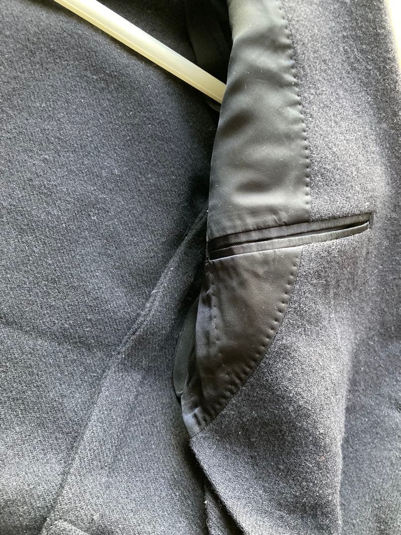 【美品】RING JACKET ウールテーラード 無地44ダークネイビー 本切羽