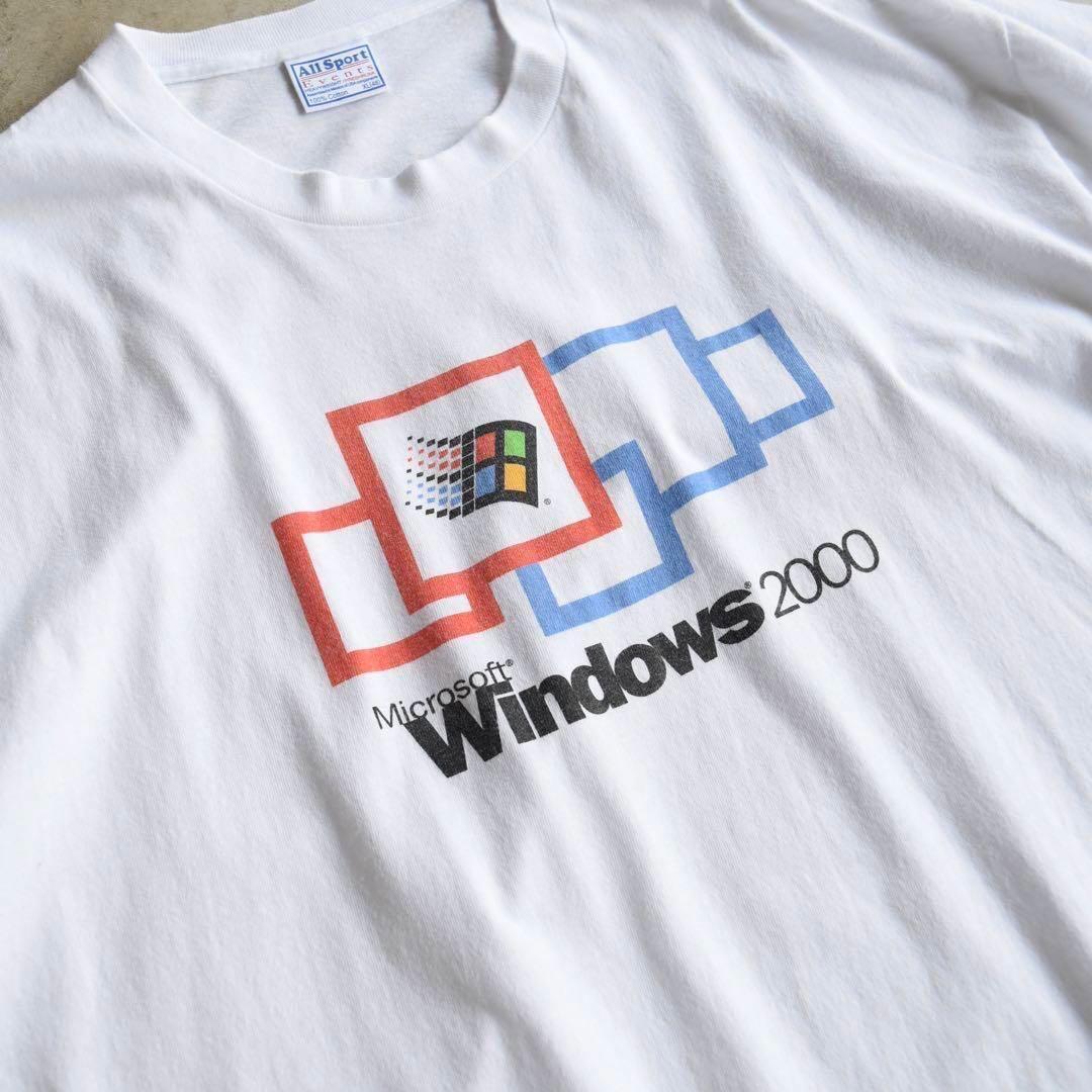 00s マイクロソフト ウィンドーズ 2000 プリント Tシャツ XL