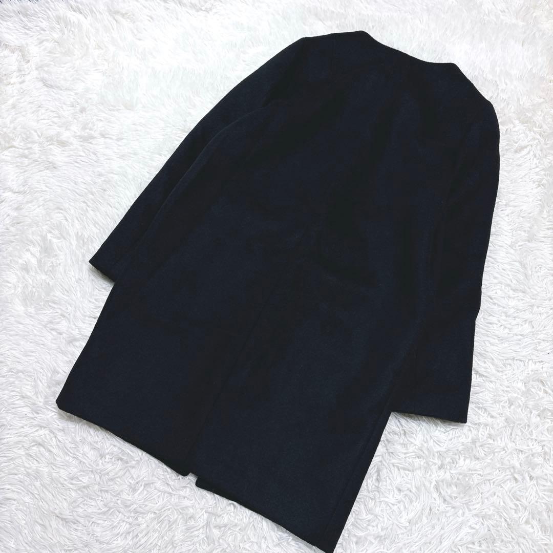 人気ミューズドゥーズィエムクラスノーカラーコートブラック黒MUSE冠婚葬祭にも