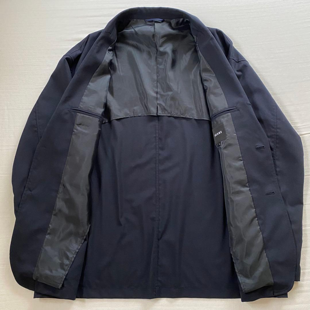 BEAMS 3ステップ ポケットブレザー ジャケット 紺ブレ 金ボタン