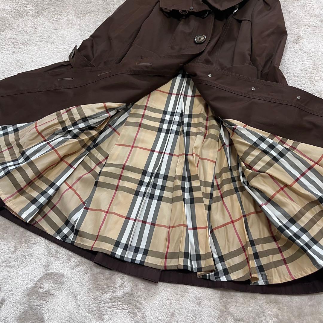 美品　　バーバリー ブルーレーベル　ノバチェック　コットンギャバジン　　コート